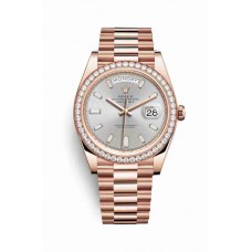 Rolex Day-Date 40 Everose gold Sundust diamonds m228345rbr-0007
