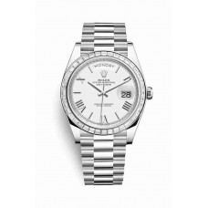 Rolex Day-Date 40 Platinum White Dial m228396tbr-0018