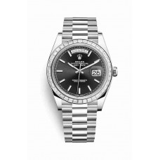 Rolex Day-Date 40 Platinum Black Dial m228396tbr-0024