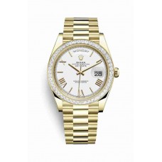 Rolex Day-Date 40 White Dial m228398tbr-0033