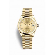 Rolex Datejust 31 Champagne diamonds m278248-0014