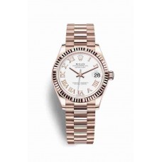 Rolex Datejust 31 Everose gold White Dial m278275-0019