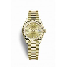 Rolex Datejust 28 Champagne diamonds m279178-0013