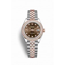 Rolex Datejust 28 Everose gold Chocolate diamonds m279381rbr-0003