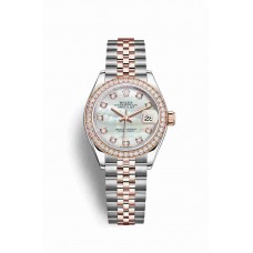 Rolex Datejust 28 Everose gold White mother-of-pearl diamonds m279381rbr-0013