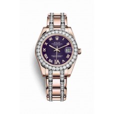 Rolex Pearlmaster 34 Everose gold Purple diamonds m81285-0046