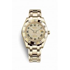 Rolex Pearlmaster 34 Diamond-paved Dial m81318-0044