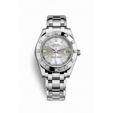 Rolex Pearlmaster 34 Silver Dial m81319-0021