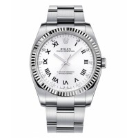 Replica Rolex Oyster Perpetual 116034 No Date Stainless Steel White dial