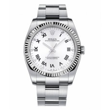 Replica Rolex Oyster Perpetual 116034 No Date Stainless Steel White dial