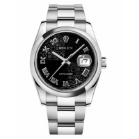 Rolex Datejust 36mm Steel Domed Bezel Black Jubilee Dial 116200 BKJRO replica