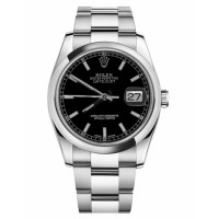 Rolex Datejust 36mm Steel Domed Bezel Black Dial 116200 BKSO replica