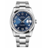 Rolex Datejust 36mm Steel Domed Bezel Blue Concentric Circle Dial 116200 BLCAO replica