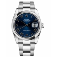 Rolex Datejust 36mm Steel Domed Bezel Blue Dial 116200 BLRO replica