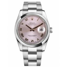 Rolex Datejust 36mm Steel Domed Bezel Pink Dial 116200 PRO replica