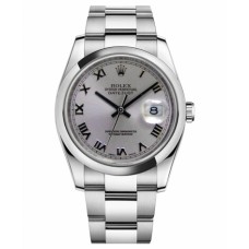 Rolex Datejust 36mm Steel Domed Bezel Rhodium Dial 116200 RRO replica