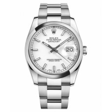 Rolex Datejust 36mm Steel Domed Bezel White Dial 116200 WSO replica
