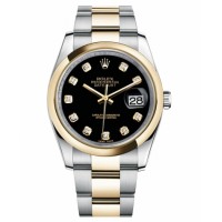 Rolex Datejust 36mm Steel 116203 stell/Yellow Gold Black Dial
