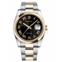 Rolex Datejust 36mm Steel 116203 stell/Yellow Gold Black Jubilee Dial