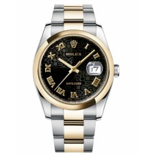 Rolex Datejust 36mm Steel 116203 stell/Yellow Gold Black Jubilee Dial
