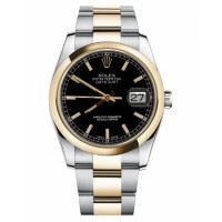 Rolex Datejust 36mm Steel 116203 stell/Yellow Gold Black Dial