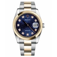 Rolex Datejust 36mm Steel 116203 stell/Yellow Gold Blue Jubilee Dial