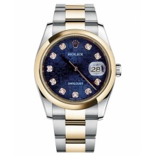 Rolex Datejust 36mm Steel 116203 stell/Yellow Gold Blue Jubilee Dial
