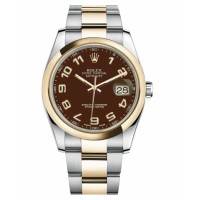 Rolex Datejust 36mm Steel 116203 stell/Yellow Gold Brown Dial