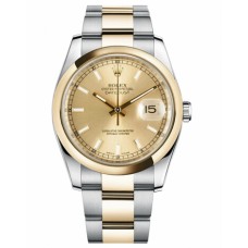 Rolex Datejust 36mm Steel 116203 stell/Yellow Gold Champagne Dial