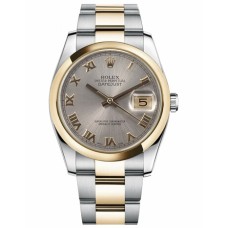 Rolex Datejust 36mm Steel 116203 stell/Yellow Gold Grey Dial