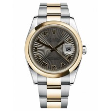 Rolex Datejust 36mm Steel 116203 stell/Yellow Gold Grey Sunbeam Dial