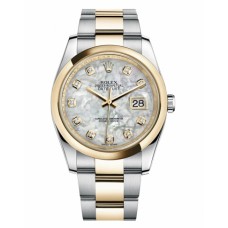 Rolex Datejust 36mm Steel 116203 stell/Yellow Gold MOP Dial