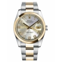 Rolex Datejust 36mm Steel 116203 stell/Yellow Gold Silver Concentric Dial