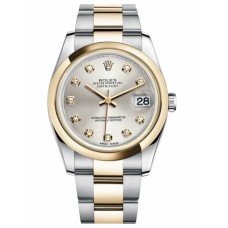 Rolex Datejust 36mm Steel 116203 stell/Yellow Gold Silver Dial