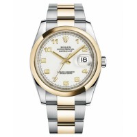 Rolex Datejust 36mm Steel 116203 stell/Yellow Gold White dial