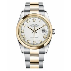 Rolex Datejust 36mm Steel 116203 stell/Yellow Gold White dial