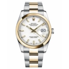 Rolex Datejust 36mm Steel 116203 stell/Yellow Gold White dial