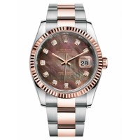 Rolex Datejust 36mm Steel and Pink Gold 116231 Dark MOP dial Replica