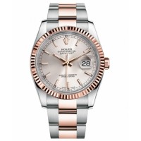 Rolex Datejust 36mm Steel and Pink Gold 116231 Silver dial Replica