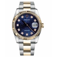 Rolex Datejust 36mm Steel and Gold Blue Jubilee Dial 116233 BLJDO Replica