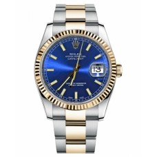 Replica Rolex Datejust 36mm 116233 Steel and Gold Blue Dial