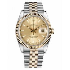 Replica Rolex Datejust 36mm 116233 Steel and Yellow Gold Champagne Dial