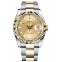 Rolex Datejust 36mm Steel and Gold Champagne Dial 116233 CHSO Replica