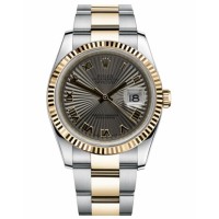 Rolex Datejust 36mm Steel and Gold Grey Sunbeam Dial 116233 GSBRO Replica