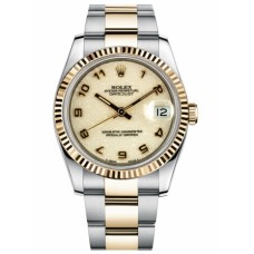 Rolex Datejust 36mm Steel and Gold Ivory Jubilee Dial 116233 IJAO Replica