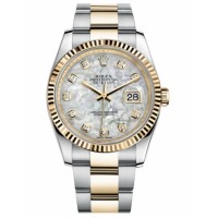 Rolex Datejust 36mm Steel and Gold Mother of Pearl Dial 116233 MDO Replica