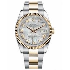 Replica Rolex Datejust 36mm 116233 Steel and Gold Mother of Pearl Dial