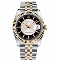 Rolex Datejust 36mm Steel and Yellow Gold Black Dial 116233 STBKSJ Replica