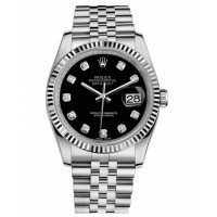 Rolex Datejust 36mm Steel Black Dial Jubilee Bracelet 116234 BKDJ Replica