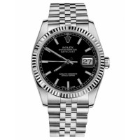 Rolex Datejust 36mm Steel Black Dial Jubilee Bracelet 116234 BKSJ Replica